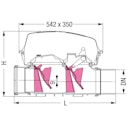 Vorschaubild KESSEL 73125.10 - Rückstaudoppelverschluss Staufix SWA DN 125 für freiliegenden Einbau
