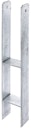 Vorschaubild Alberts® H-Pfostenträger 300x60x6mm Gesamtlänge 800mm für verschiedene Pfostenstärken