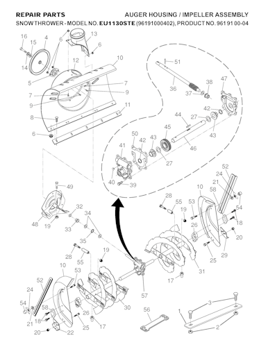 Husqvarna Schneefräsen/Fräsen 1130 STE, 96191000402, 961910004, 2007-01