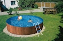 Vorschaubild myPOOL Swimming Pool Poolset Splash mit Kartuschen Filteranlage - Holzoptik
