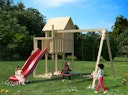Vorschaubild Akubi Kinderspielturm Frieda mit Rutsche und Doppelschaukelanbau (Set B)