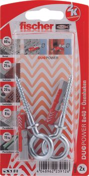 FISCHER Universaldübel Duopower 8x40 OH K (2 Stück)