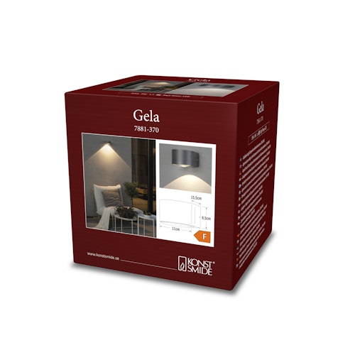 Konstsmide Kristall-Linsen-Wandleuchte Gala Down, versch. Farben