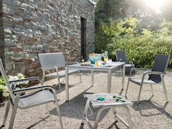 Kettler Gartenmöbel-Set BASIC PLUS, Tisch 160 x 95 + 3 Sessel + Bank
