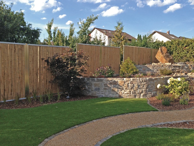 BambusBASIS Modul5 Anfangs- / Endpfosten Edelstahl