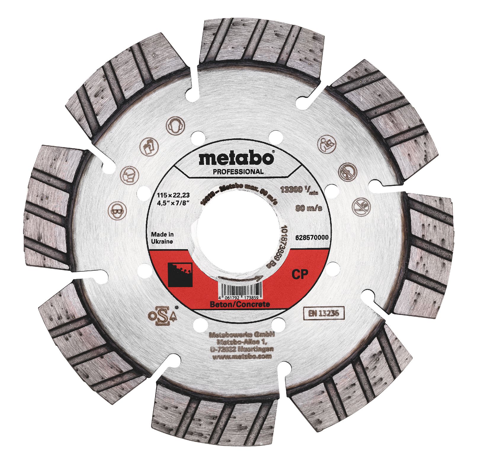 Metabo Diamanttrennscheibe 115x22,23mm"CP"Beton "professional"