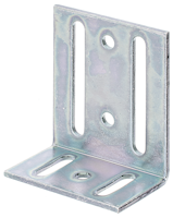 Alberts® Verstellwinkel, mit Langloch, galvanisch verzinkt dickschichtpassiviert, TxHxB 40x77x65 mm 332754
