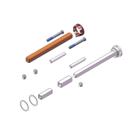 Griffwerk Set für LUCIA/LORITA/CRYSTAL/TRI PIATTA S -WC -EM H.St. 8x120, M4x65, PIN 63mm, WC-S. 90mm, TS 70-75