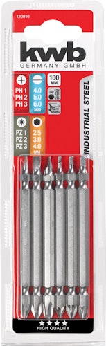 kwb Doppelbit set 100mm 6tlg. 120910