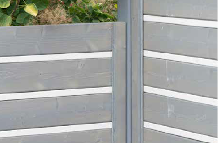 BM Serie TYP 224 Grundelement, 90 x 180cm, Fichte Hellgrau/Cremeweiß