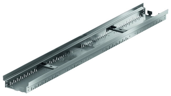 ACO Profiline Fassadenrinne, fixe Bauhöhe-1 m-Edelstahl-75 mm-130 mm