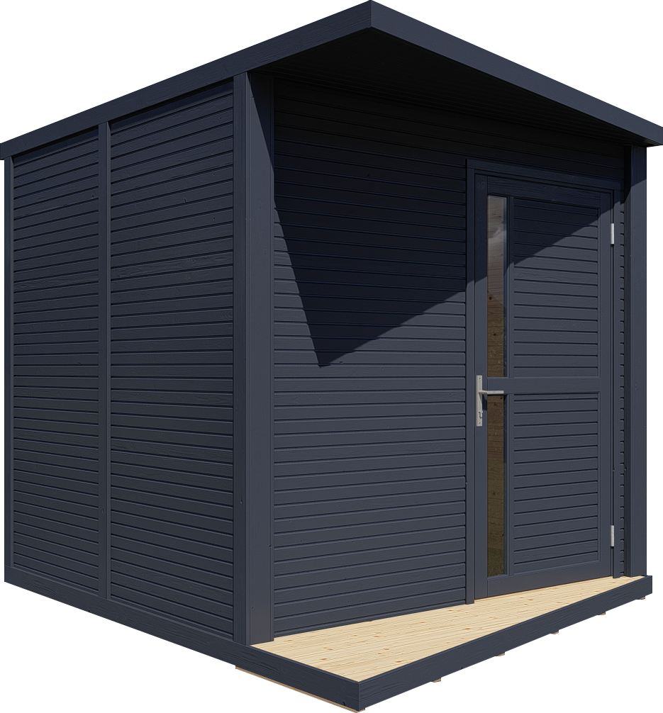 Thumbnail - Bertilo Gartenhaus Concept - 18 mm anthrazit