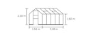 Vorschaubild Halls Gewächshaus Burford 610 - 6,2 m² inkl. integrierten Fundamentrahmen