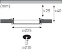 Paulmann SmartHome LED Einbaupanel rund 13,5W mit Weißlichtsteuerung