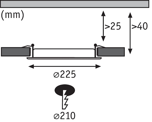 Paulmann SmartHome LED Einbaupanel rund 13,5W mit Weißlichtsteuerung