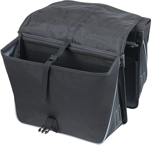 Basil Doppeltasche Forte schwarz black MIK 2.0