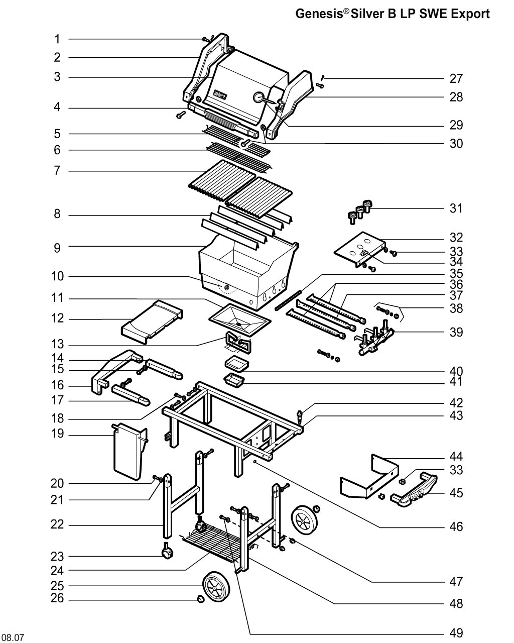 Explosionszeichnung Ersatzteile