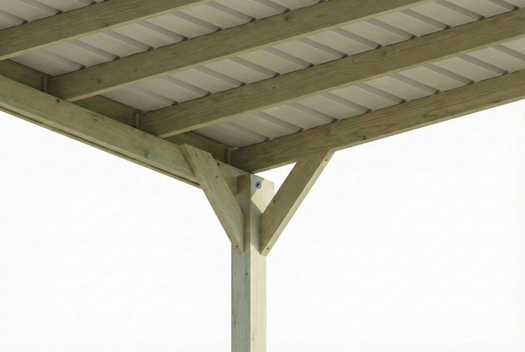 Skan Holz Carport Friesland 320x555 cm inkl. 2 Einfahrtsbögen Set F