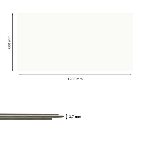 Revét Vinyl Wandfliese Weiß Hochglanz 120 x 60 cm