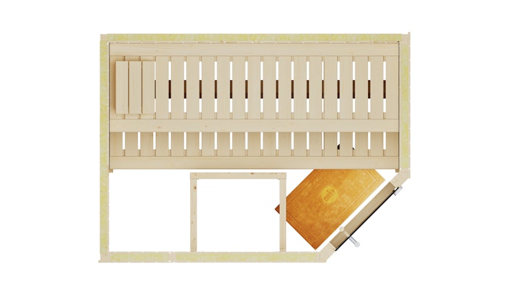 Weka Elementsauna Varberg 1 mit Eckeinstieg - 68 mm