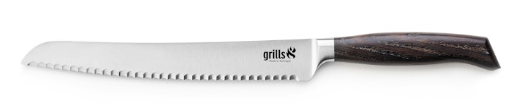 Grills.de Brotmesser mit Eichenholzgriff 22cm