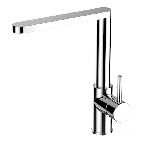 Wasserhahn Küchenarmatur, SAM, mit 360° schwenkbarem superflachem Auslauf, Verchromt