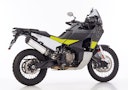 Vorschaubild SHARK SLIP-ON Aluminium poliert/Endkappe Edelstahl schwarz matt beschichtet silber DSX-5 für HUSQVARNA Norden 901,KTM 790 Adventure,790 Adventure R,890 Adventure,890 Adventure R,890 SMT EURO4 EURO5 EURO5+
