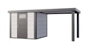 Vorschaubild Telluria Metallgerätehaus Classico 2424 mit 280 cm Seitendach large