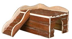 TRIXIE Haus Ineke, 2 Ausgänge Kaninchen, Rindenholz, 38 × 25 × 50 cm