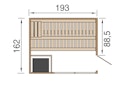 Vorschaubild Weka Premium Massivholz-Elementsauna Kemi Panorama 1 mit Glastür+2 Fenster und Sternenhimmel - 45 mm