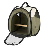 TRIXIE Transporttasche, Vogel, 27 × 32 × 27 cm, beige/olivgrün