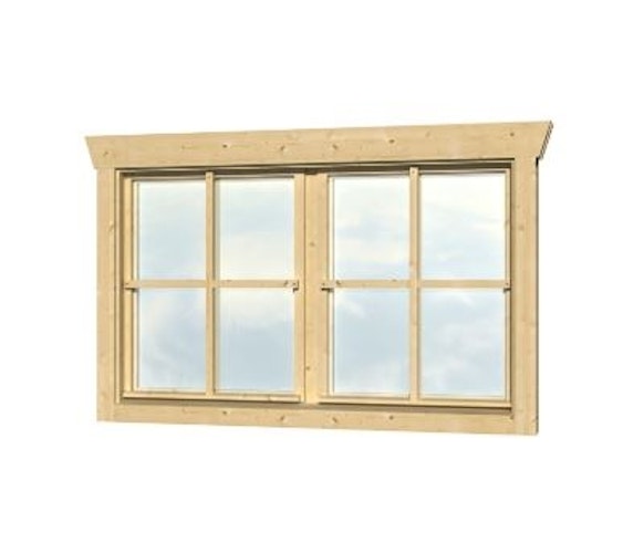 Skan Holz Doppelfenster für 28 mm Blockbohlenhäuser Dreh-Funktion