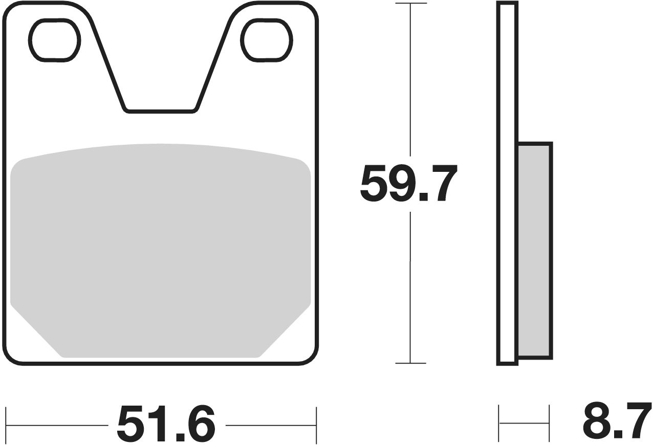SBS Bremsbelag 733HF Street Ceramic