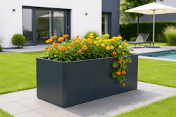 Premium Hochbeet aus Stahl anthrazit 200 x 80 x 75 cm