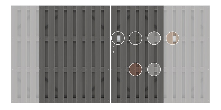 TraumGarten JUMBO WPC/ALU Doppeltor auf Maß mit E-Antrieb 