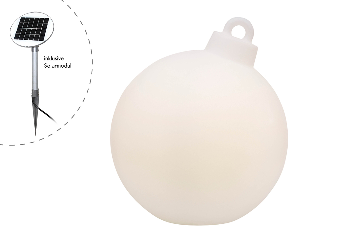 8 seasons design Solar LED-Dekoleuchte Shining Christmas Ball