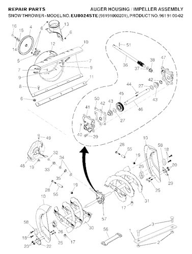 Husqvarna Schneefräsen/Fräsen 8024 STE, EU8024STE, 96191000201, 961910002, 2007-01