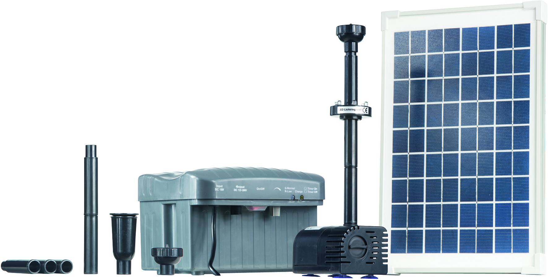 Thumbnail - Heissner Solar-Teichpumpen-Set 750 l/h mit LED (SP760-L)