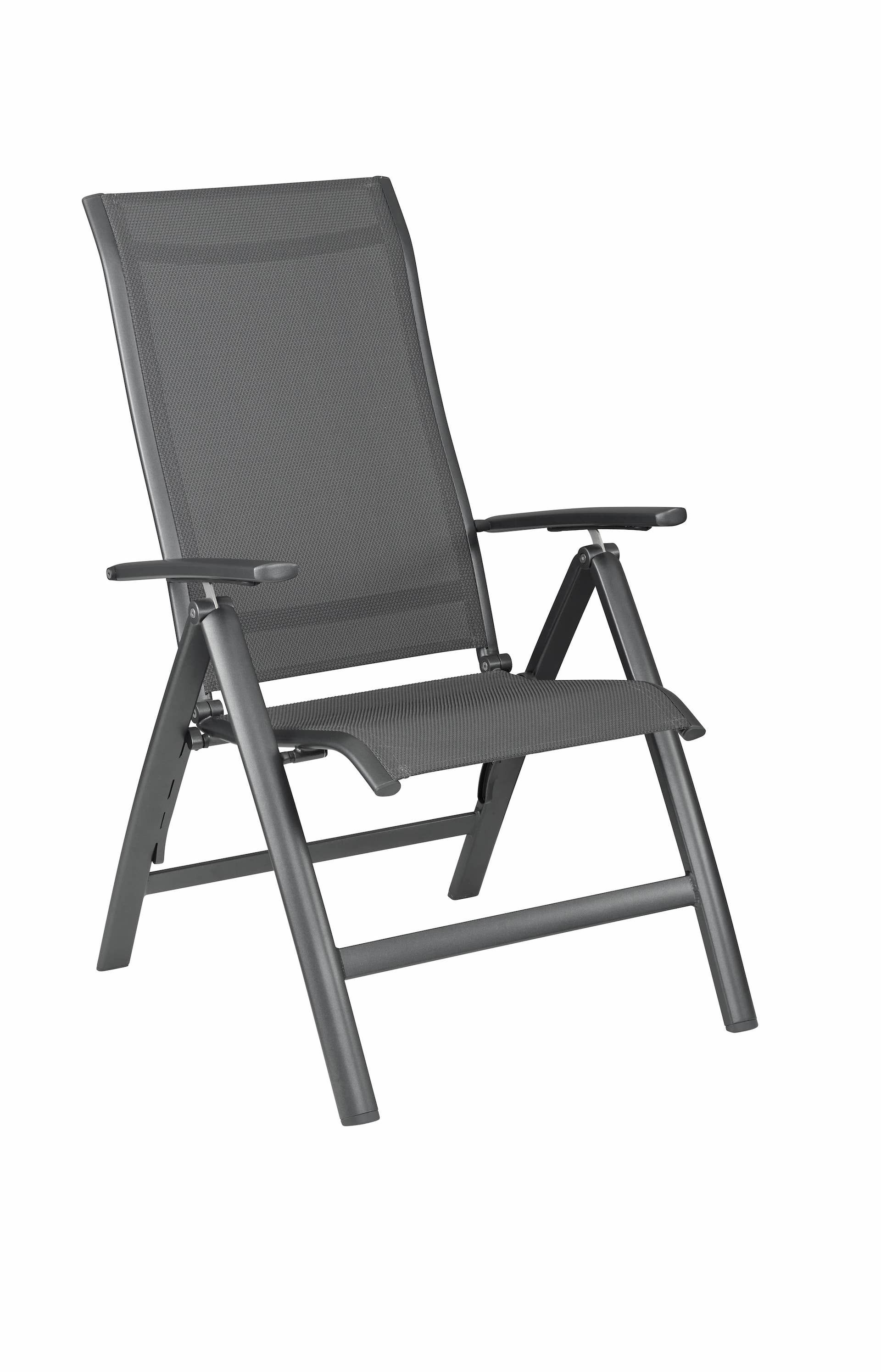 Kettler Multipositionssessel LEGATO CURVE, Aluminium Anthrazit / Outdoorgewebe Anthrazit
