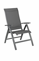 Kettler Multipositionssessel LEGATO CURVE, Aluminium Anthrazit / Outdoorgewebe Anthrazit