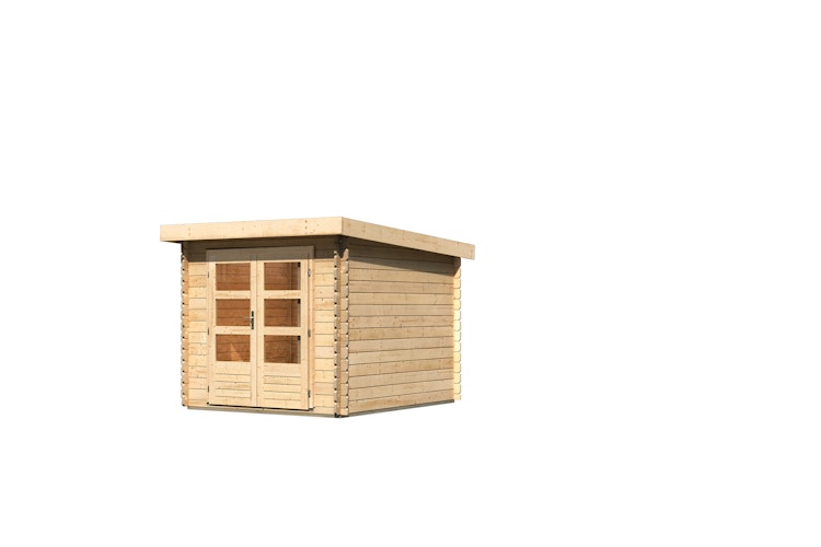 Karibu Woodfeeling Gartenhaus Bastrup 4 naturbelassen - 28 mm