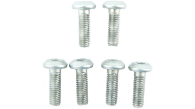 TRW Schraubensatz 6 Stück, M8x1, 25, Schaftlänge 25 mm, Gesamtlänge 30 mm, Schraubensatz Innensechskant