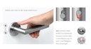 Griffwerk Türgriff smart2lock 2.0 LORITA Klipptechnik -Edelstahl matt Griffpaar mit Drückerrosetten
