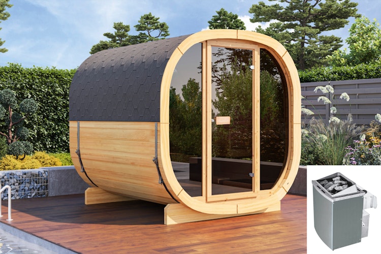 Wolff Finnhaus Gartensauna Calina 2123 Bausatz naturbelassen - 42 mm