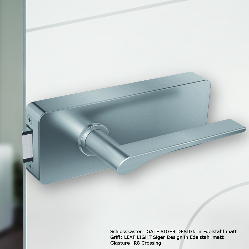 GRIFFWERK Ganzglastürbeschlagset GATE SIEGER DESIGN-Edelstahl mattUV