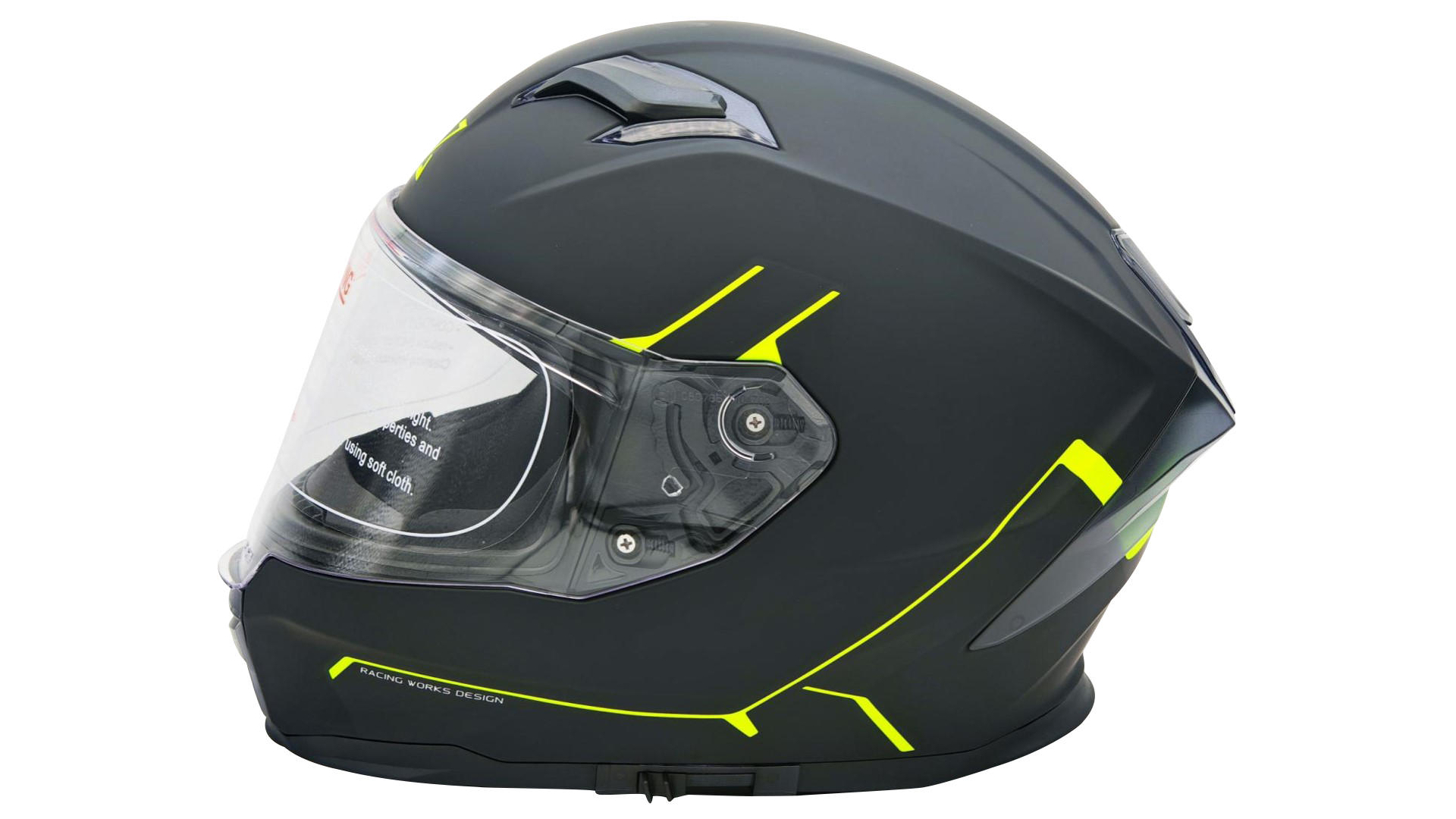 Spec X Integralhelm SX-82.03 Stinger M Schwarz Matt & Neongelb Stinger