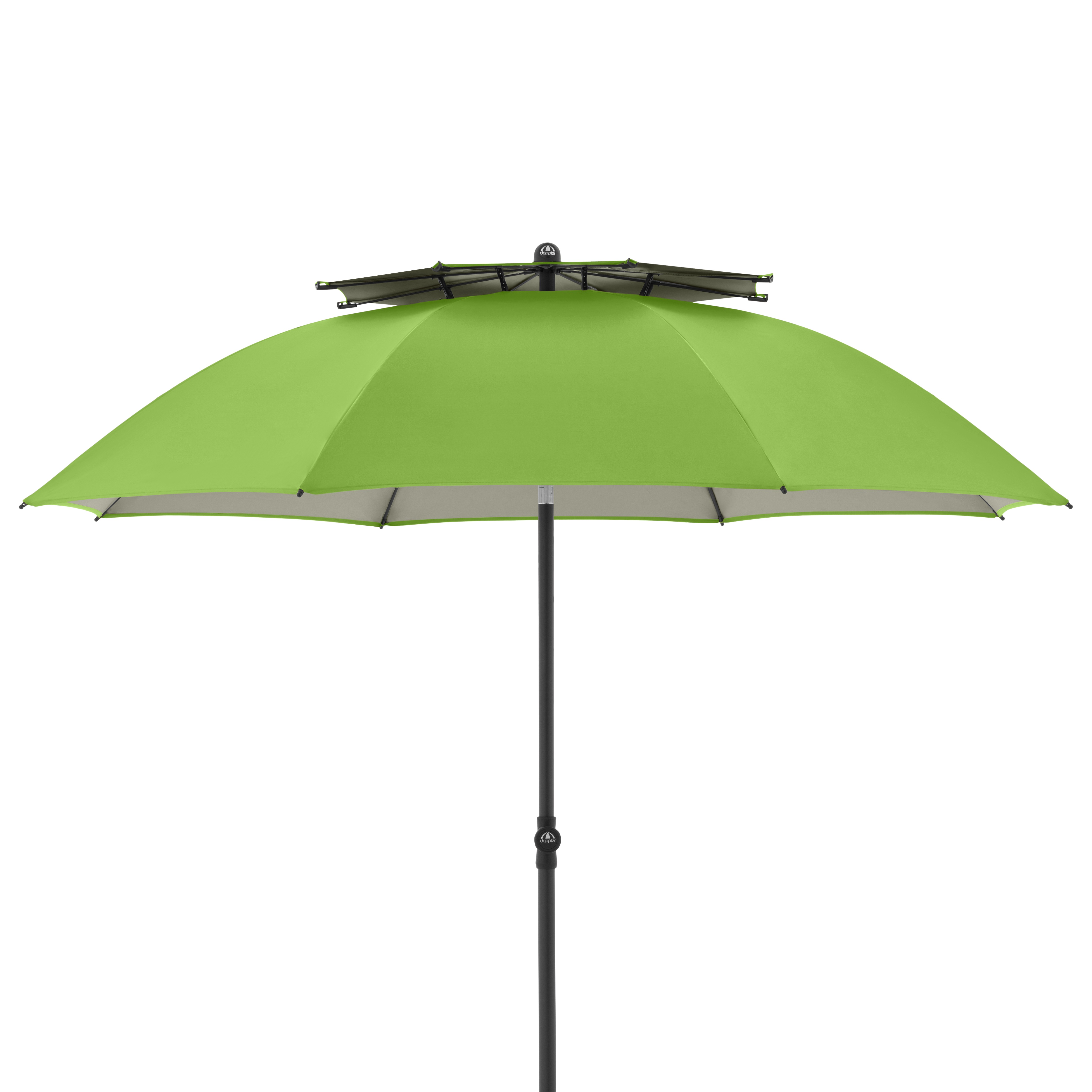 doppler Strandschirm WINDPROFI 200 Manual, Aluminium Anthrazit / 100 % Polyester 80 g/m² Apfelgrün