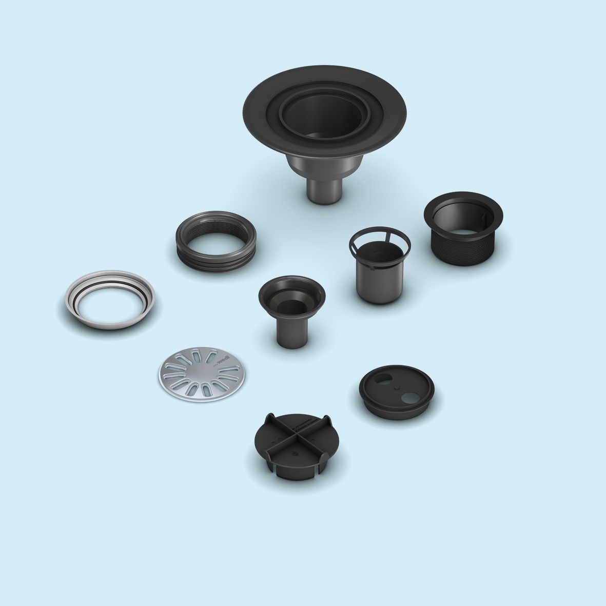 WEDI Solso Ablauf senkrecht, DN 50-DN 50