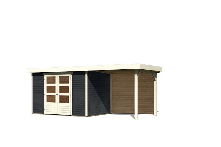 Karibu Woodfeeling Gartenhaus Askola 2/3/3,5/4/5/6 mit 240 cm Schleppdach + Rückwand