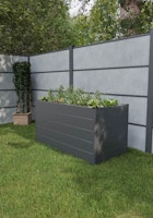 GroJa Lumino Stecksystem Hochbeet 150 x 70 x 75 cm Anthrazit DB 703